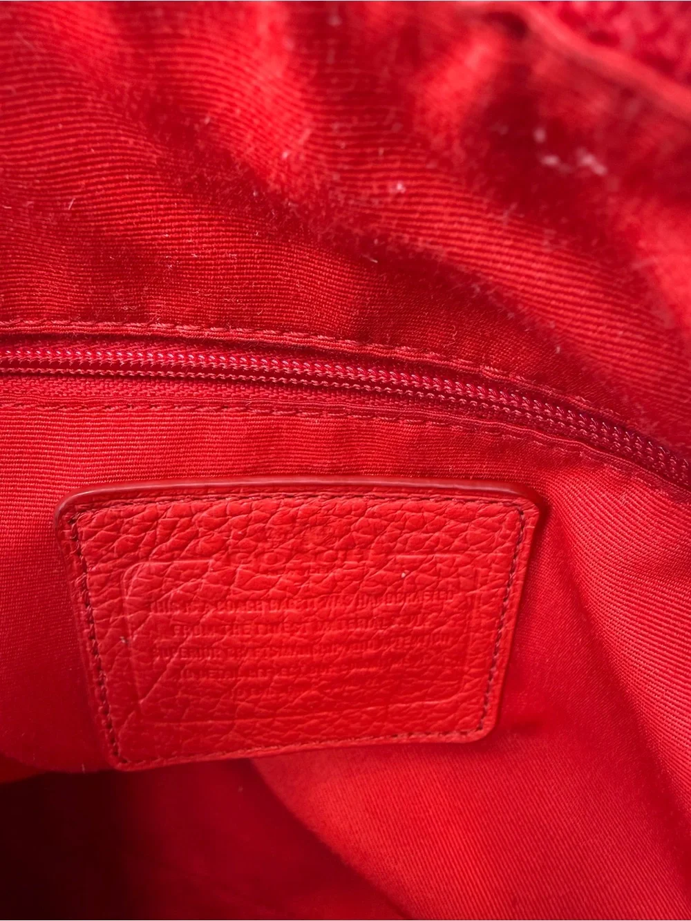 Coach mickie red pebbled Leather Satchel Shoulder crossbody purse w/dust bag